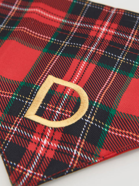 Reserved Pet's Multicolor Christmas Bandana With Letter D | Reserved In Lebanon