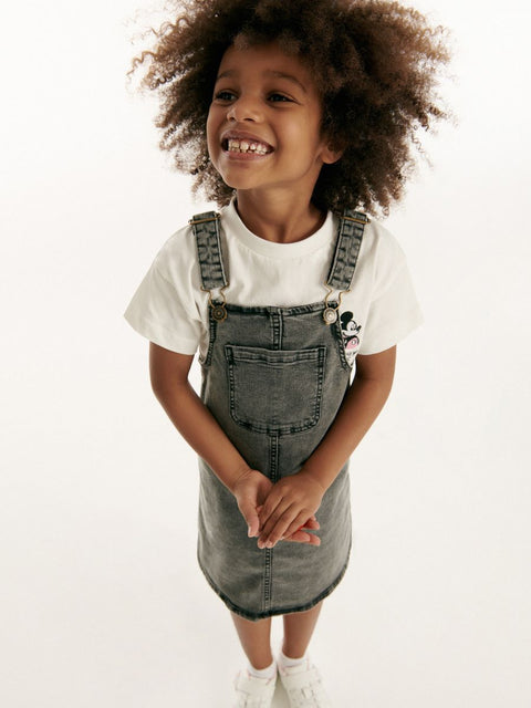 Reserved Girl's Black Denim Dungaree Skirt  | Reserved In Lebanon