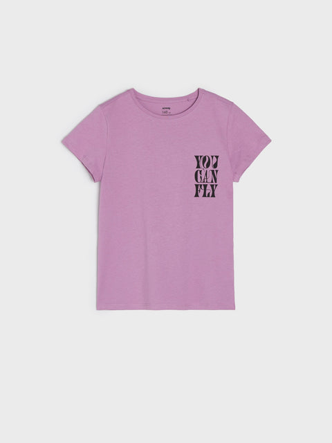 Sinsay Girl's Purple Printed T-Shirt | Sinsay In Lebanon