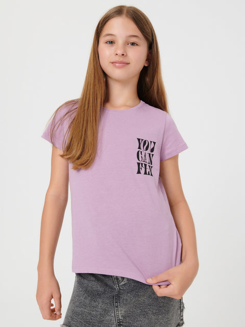 Sinsay Girl's Purple Printed T-Shirt | Sinsay In Lebanon