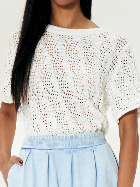 Sinsay Women's White Knitted Sweater | Sinsay In Lebanon