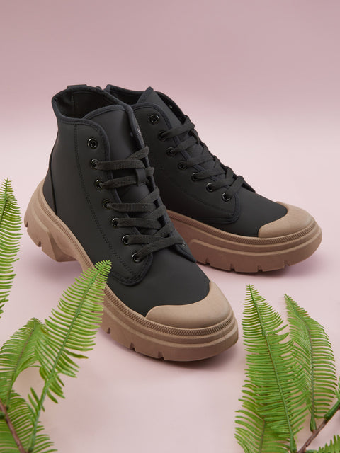 Sinsay Men's Black & Khaki Ankle Boot|Sinsay In Lebanon