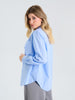 Sinsay Women’s Light Blue Striped Cotton Shirt | Sinsay in Lebanon
