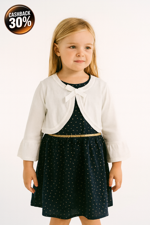 Boboli Girl's White Long-Sleeve Cardigan| Boboli in Lebanon