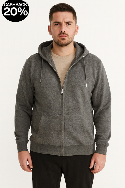 Reserved Men's Grey Hooded Jacket | Reserved In Lebanon