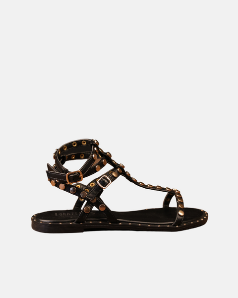 Lora Ferres Women's Black Flat Sandals W0410003953700 SI413 (shr)