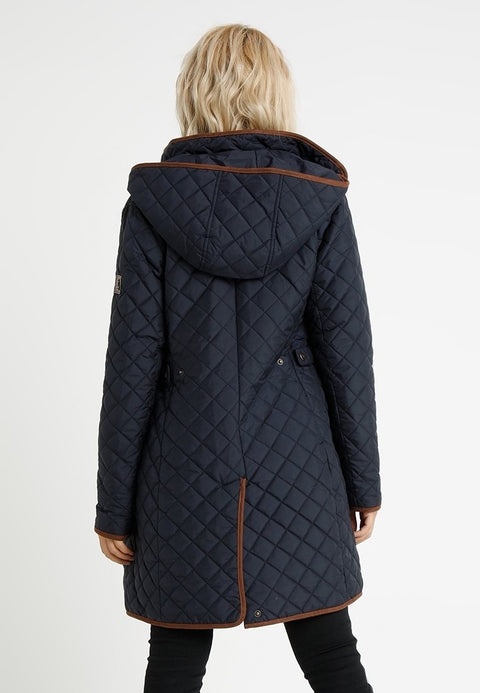 Lauren Ralph Lauren Women's Navy Quilted Hooded Jacket | Lauren Ralph Lauren In Lebanon