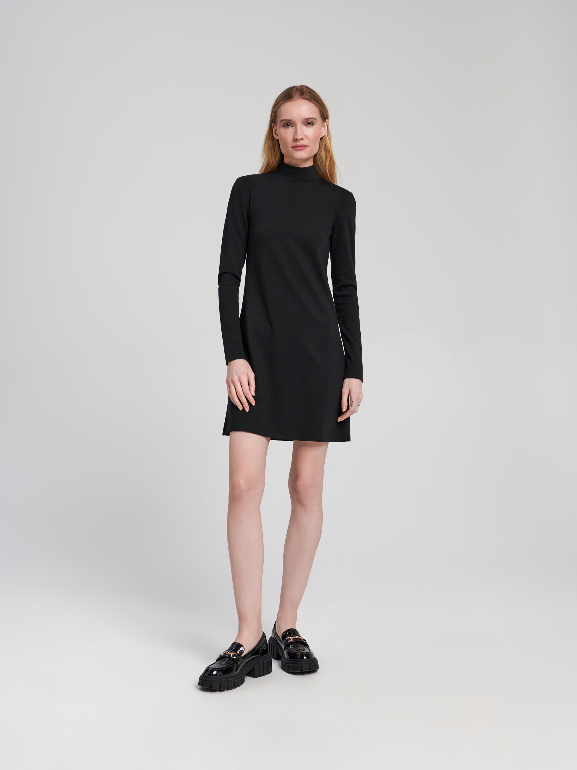 Sinsay Women's Black Mini Dress With Stand-Up Collar | Sinsay In Lebanon