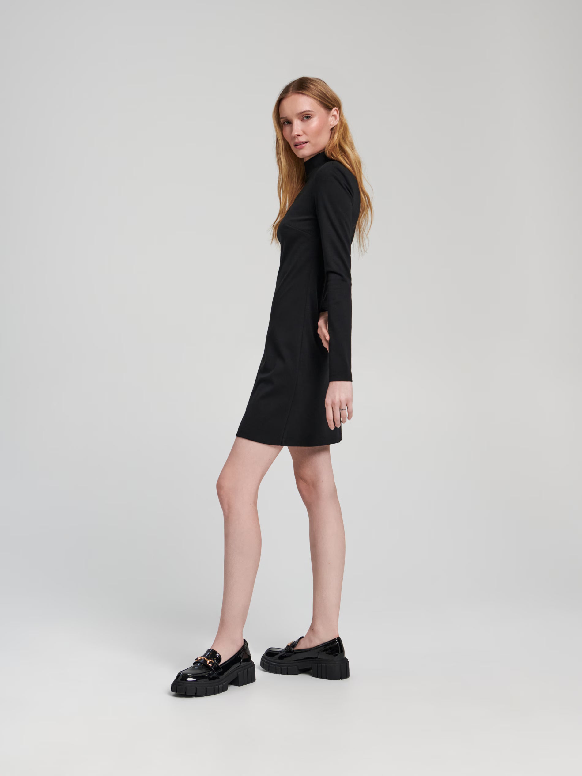 Sinsay Women's Black Mini Dress With Stand-Up Collar | Sinsay In Lebanon