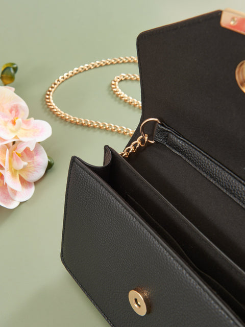 Sinsay Women's Black in a Leather Crossbody Bag  | Sinsay in Lebanon