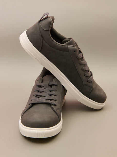 Sinsay Men's Medium Gray Faux Leather Sneakers | Sinsay In Lebanon