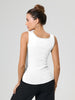 Sinsay Women’s White Lace-Trim Ribbed Cotton Top | Sinsay in Lebanon