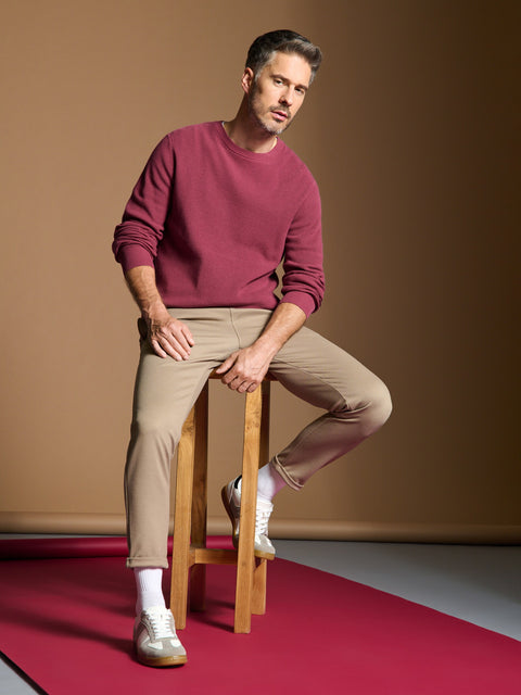 Sinsay Men's Light Plum Knitted Grew Neck Sweater|Sinsay In Lebanon