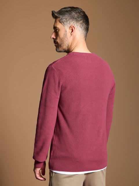 Sinsay Men's Light Plum Knitted Grew Neck Sweater|Sinsay In Lebanon