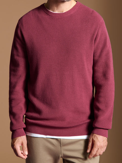 Sinsay Men's Light Plum Knitted Grew Neck Sweater|Sinsay In Lebanon