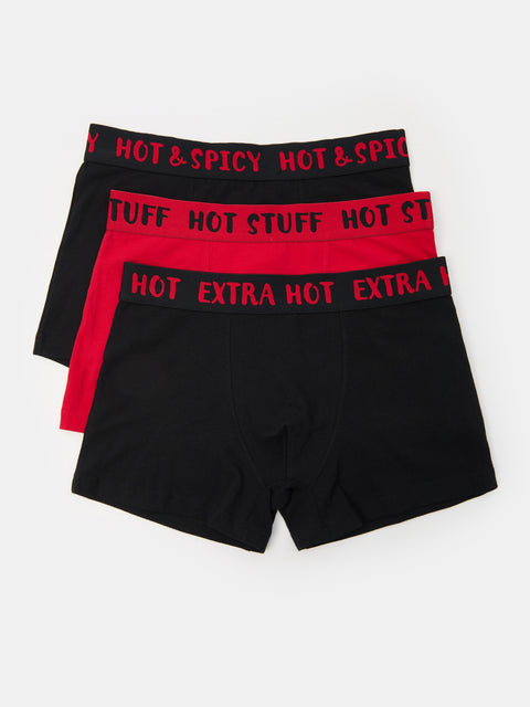 Sinsay Men's Black/Red Pack Of 3 Boxers  | Sinsay in Lebanon