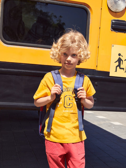Sinsay Boy's Yellow Mustard Printed Crew Neck T-Shirt|Sinsay In Lebanon