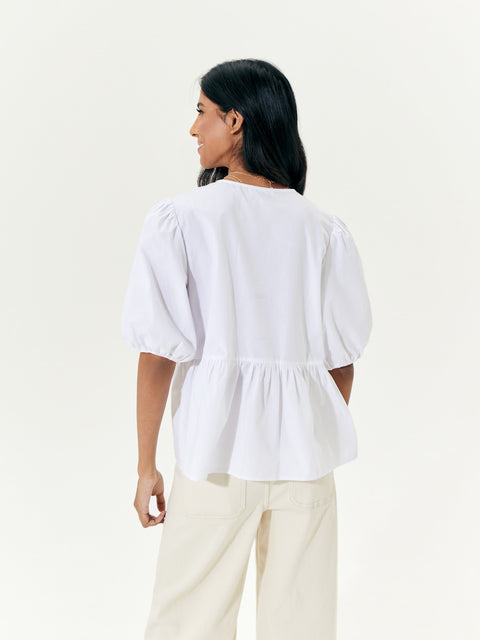 Sinsay Women's White 3/4 Sleeves Blouse | Sinsay In Lebanon