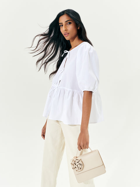 Sinsay Women's White 3/4 Sleeves Blouse | Sinsay In Lebanon