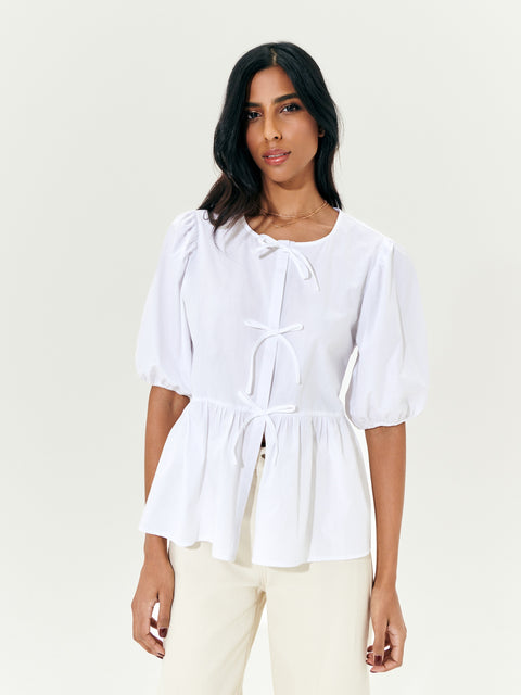 Sinsay Women's White 3/4 Sleeves Blouse | Sinsay In Lebanon