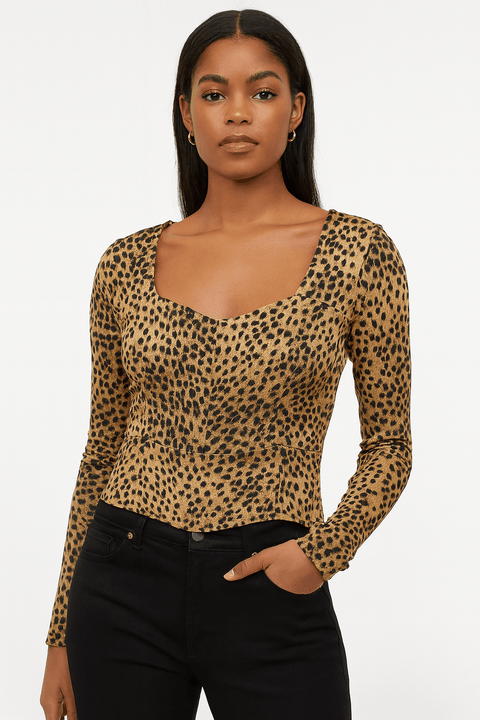 H&M Women's Leopard Blouse MAK149
