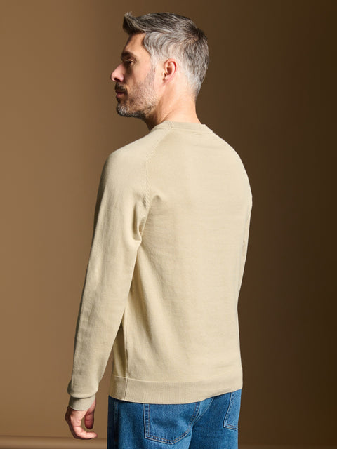 Sinsay Men's Tan Round Neck Raglan Sleeve Sweatshirt|Sinsay In Lebanon