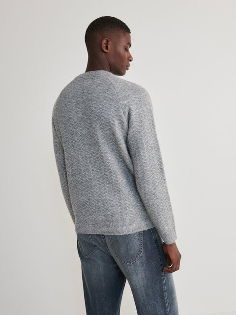 Reserved Men's Light Grey Structured Knit Sweater | Reserved In Lebanon