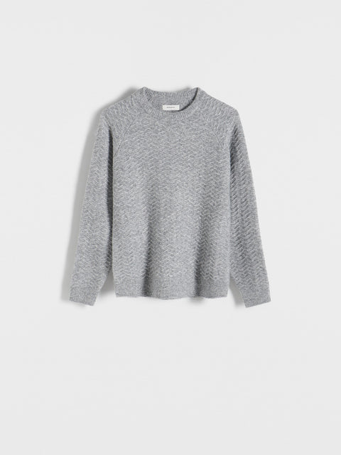 Reserved Men's Light Grey Structured Knit Sweater | Reserved In Lebanon