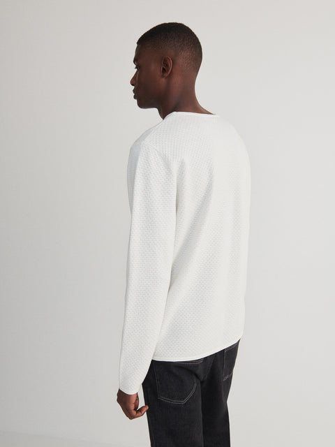 Reserved Men's White Structured Sweater | Reserved In Lebanon