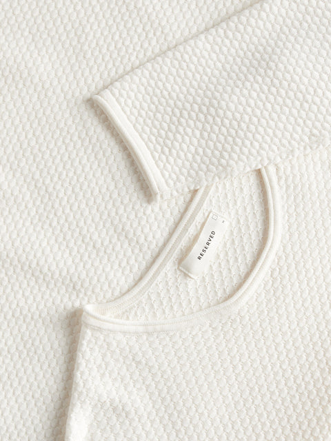 Reserved Men's White Structured Sweater | Reserved In Lebanon