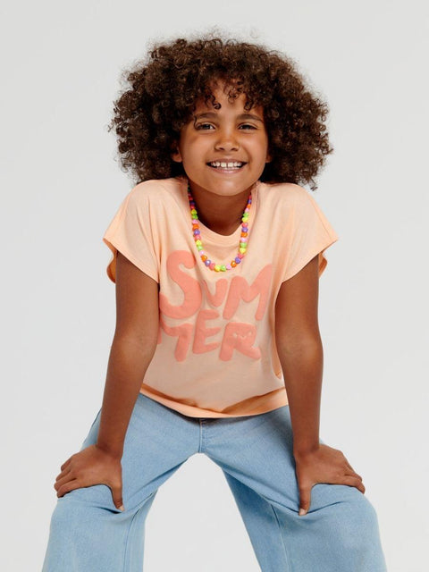 Sinsay Girl's Coral Short-Sleeve T-Shirt