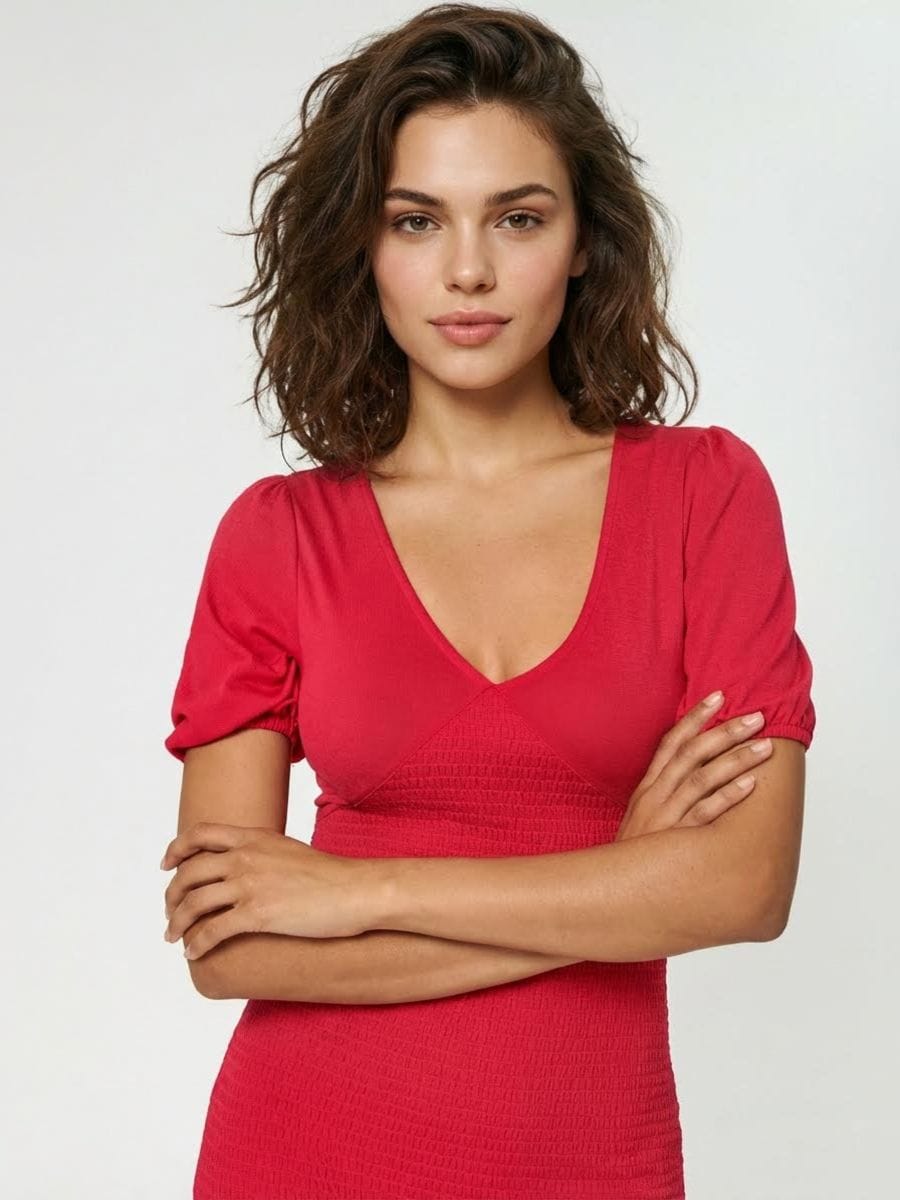 Sinsay Women's Fuchsia Ruched Mini Dress | Sinsay In Lebanon