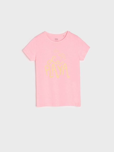 Sinsay Baby Girl's Pink T-Shirt With Print | Sinsay In Lebanon