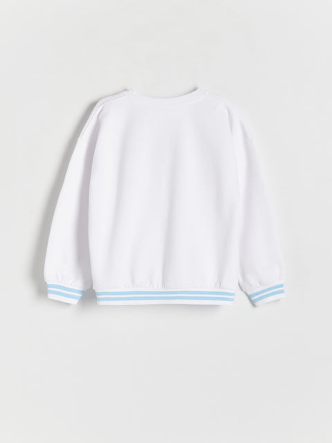 Reserved Boy's White Oversized Sweatshirt With A Slogan | Reserved In Lebanon