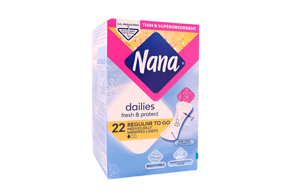 Nana Dailies Fresh & Protect Regular To Go Liners 22 Pads | Nana In Lebanon