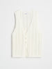 Sinsay Women's White Openwork Buttoned Vest | Sinsay In Lebanon