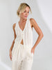 Sinsay Women's White Openwork Buttoned Vest | Sinsay In Lebanon