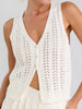 Sinsay Women's White Openwork Buttoned Vest | Sinsay In Lebanon