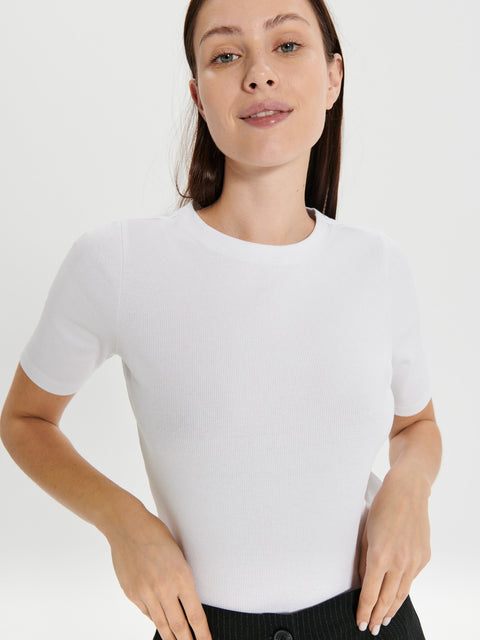 Sinsay Women's White Striped lined T-shirt |Sinsay  in Lebanon