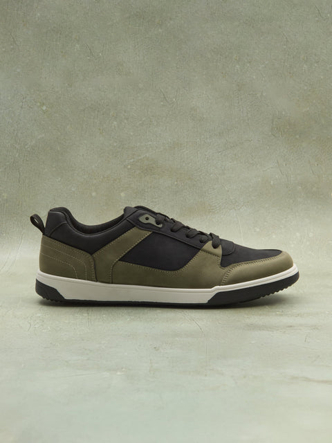 Sinsay Men's Khaki Green Imitation Nubuck Sneakers | Sinsay In Lebanon