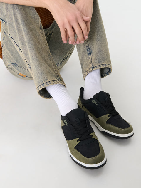 Sinsay Men's Khaki Green Imitation Nubuck Sneakers | Sinsay In Lebanon