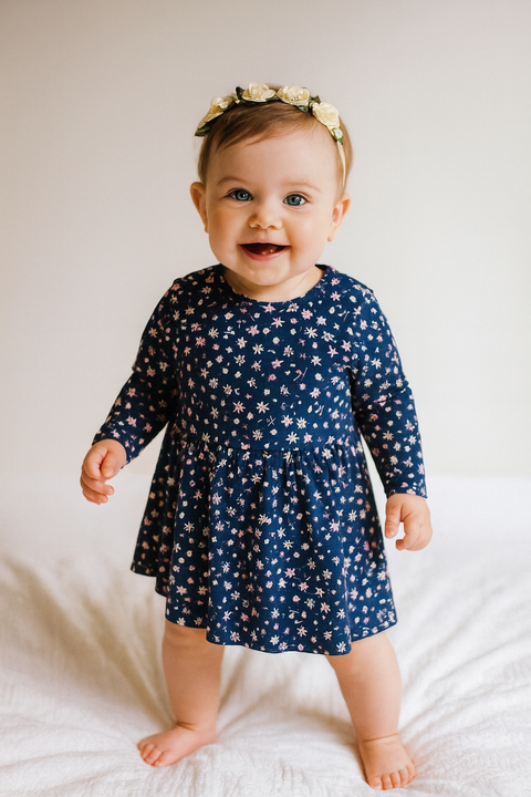 Sinsay Baby Girl's Floral Printed Long Sleeve Dress | Sinsay In Lebanon