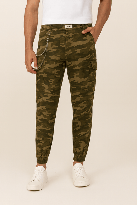 Redefined Rebel Men's Camo Green Cargo Pant | Redefined Rebel In Lebanon