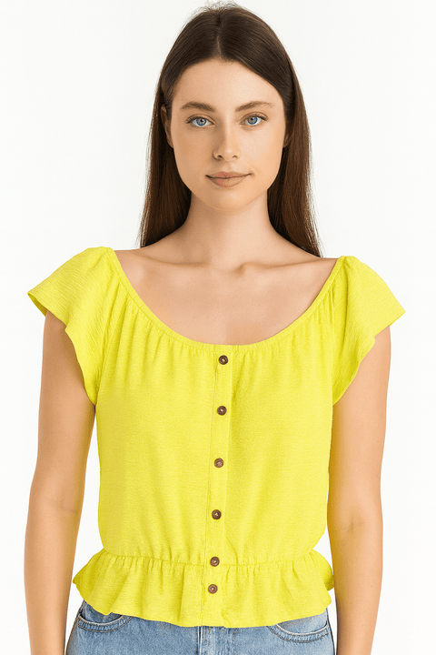 Mango Women's Lime Green Short-Sleeve T-Shirt| Mango in Lebanon