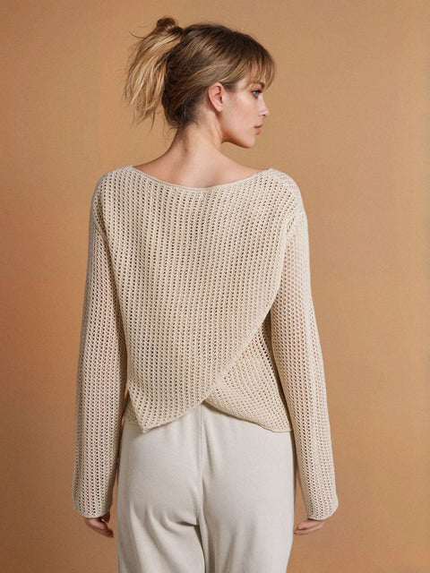 Sinsay Women's Beige Elongated Sleeves Sweater | Sinsay In Lebanon