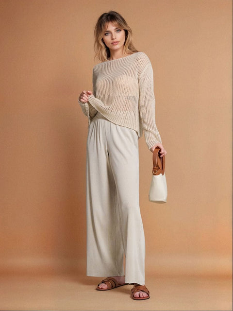 Sinsay Women's Beige Elongated Sleeves Sweater | Sinsay In Lebanon