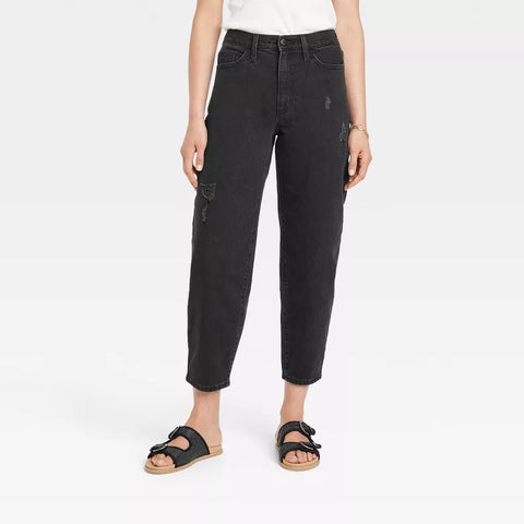 Universal Thread Women's Black High-Rise Balloon Jeans |Universal Thread In Lebanon