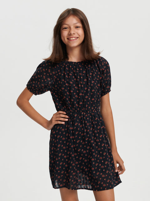 Sinsay Girl's Black Floral Dress | Sinsay In Lebanon