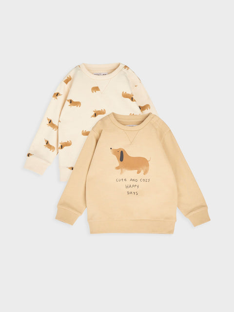 Sinsay Baby Boy's Beige Pack of 2 Sweatshirts | Sinsay In Lebanon