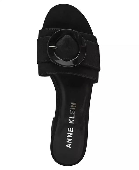 Anne Klein Women's Black Pepper Buckle Platform Block Heel Sandals | Anne Klein In Lebanon